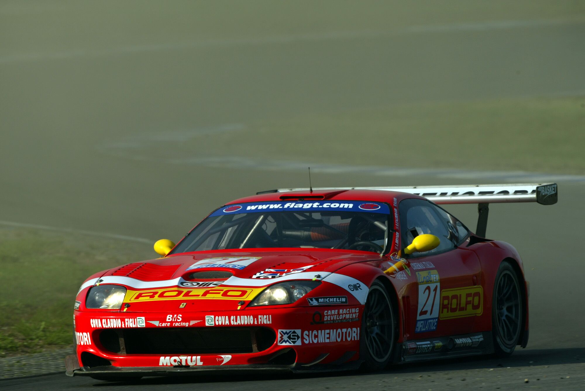 The 21 Care Racing Ferrari 550 at Oschersleben on Sunday