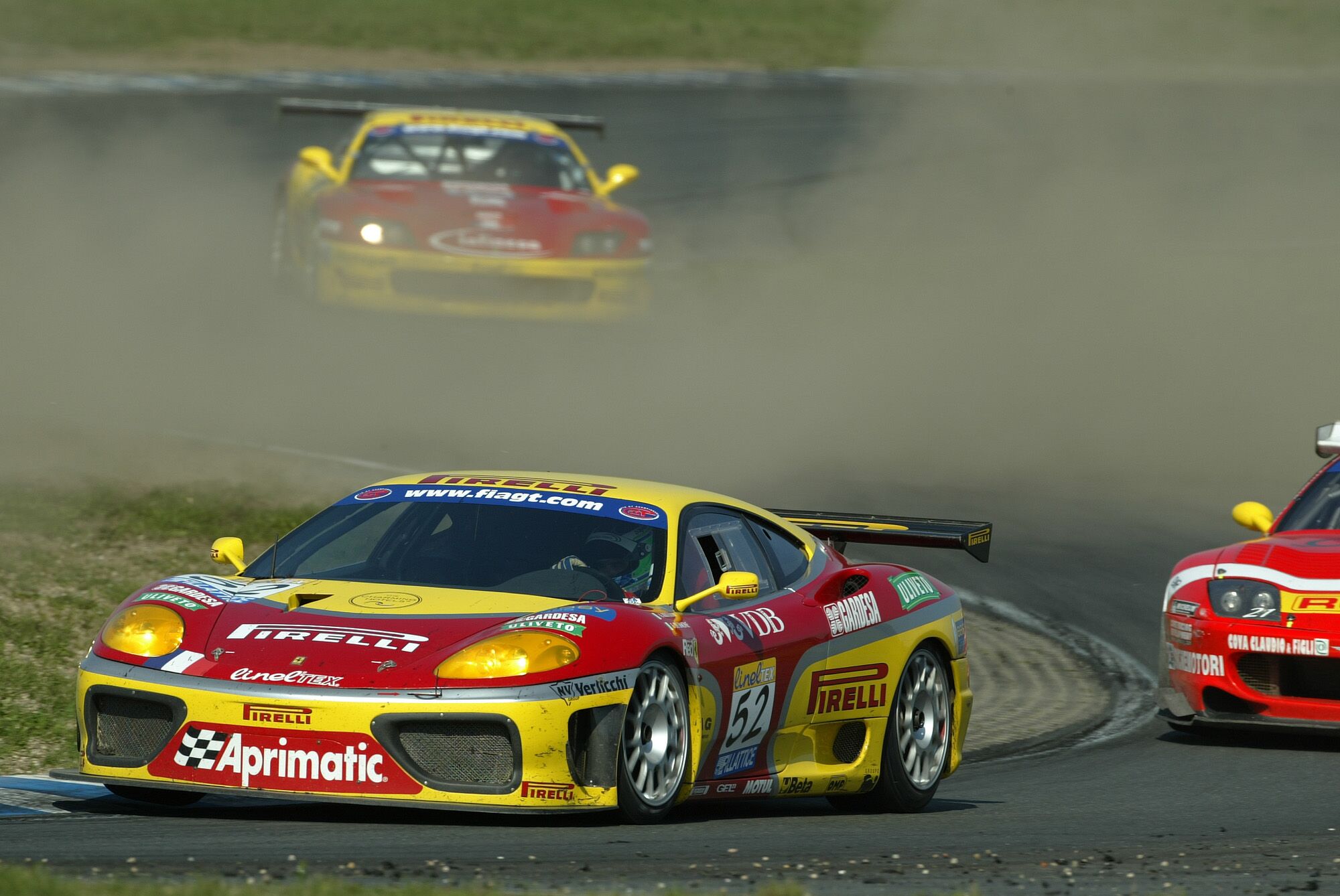 The 52 JMB Racing Ferrari 360 Modena at Oschersleben on Sunday