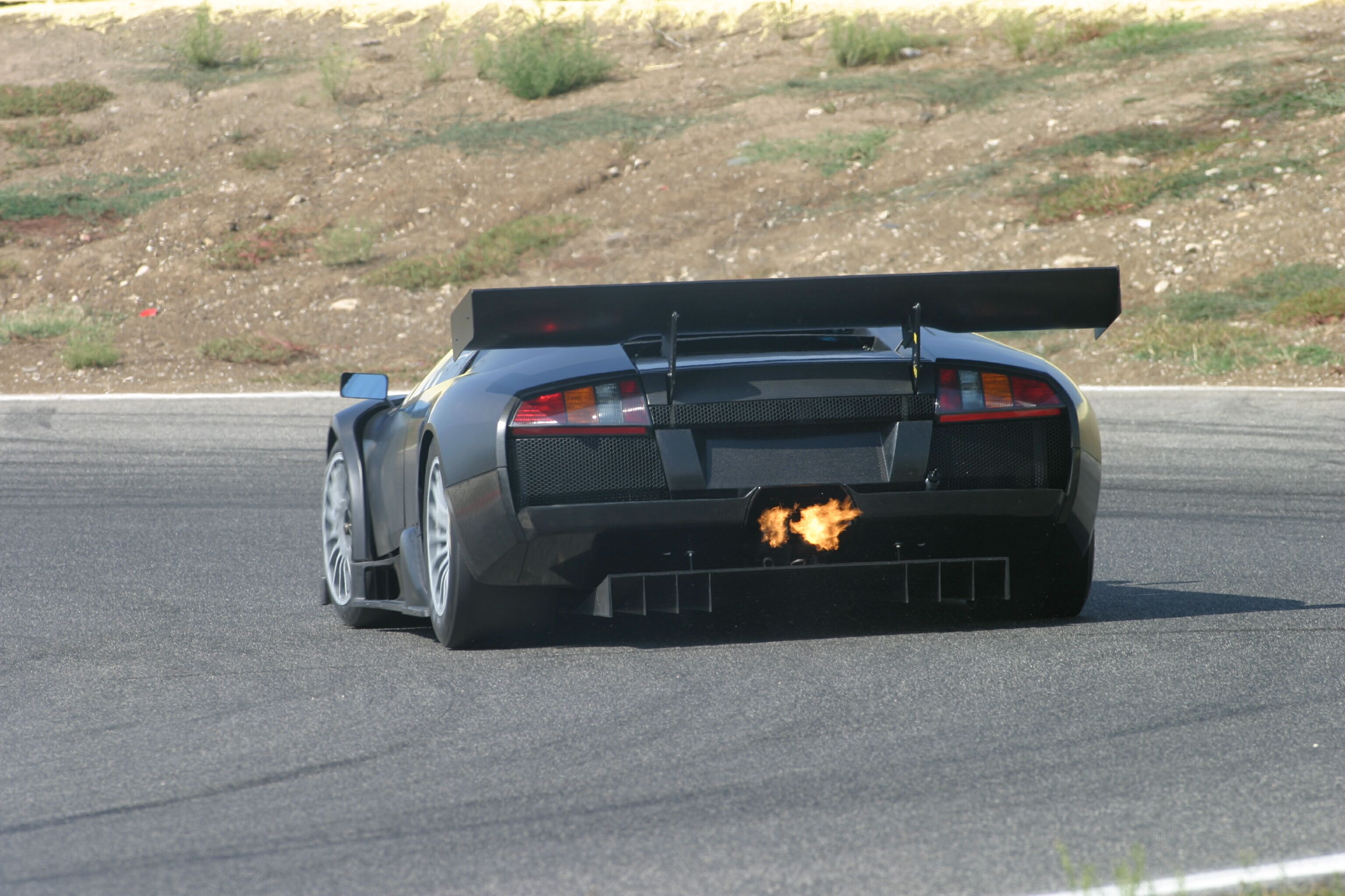 Dindo Capello testing the Lamborghini Murcielago R-GT at Vallelunga last week