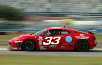 The Scuderia Ferrari of Washington 360 Modena on its way to victory at Daytona