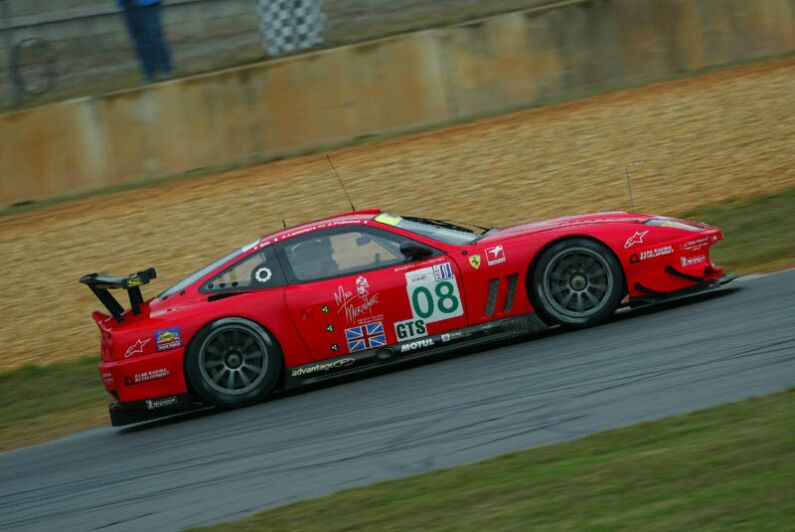 The 08 Prodrive Ferrari was hit by late race problems at Road Atlanta