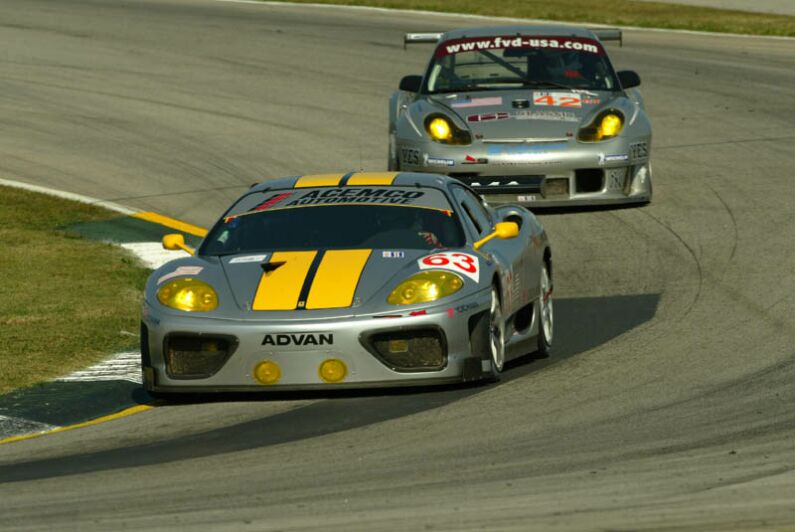 The ACEMCO Ferrari 360 Modena during the Petit Le Mans