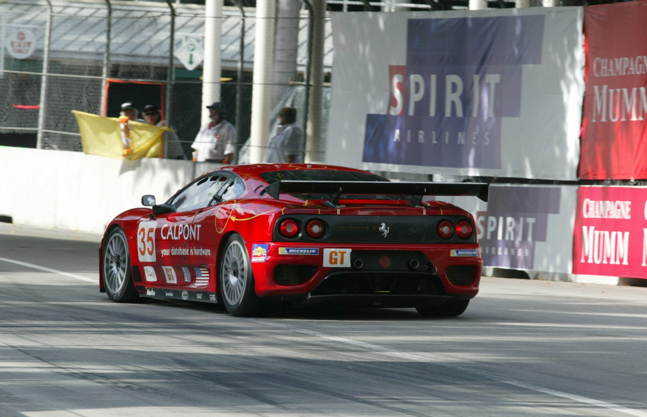 The Calpoint Risi Competizione Ferrari 360 Modena at Miami last time out. Photo: David Haueter.