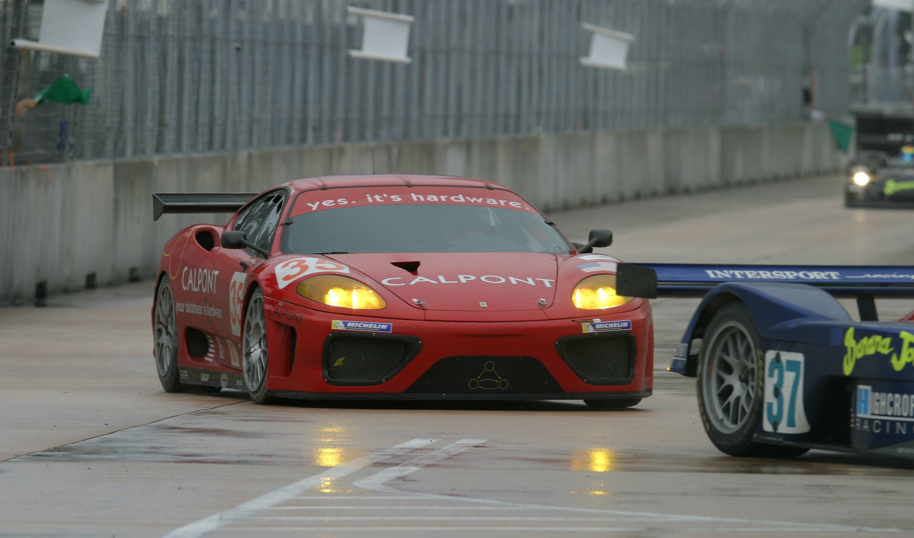 The Calpoint Risi Competizione Ferrari 360 Modena at Miami last time out. Photo: David Haueter.