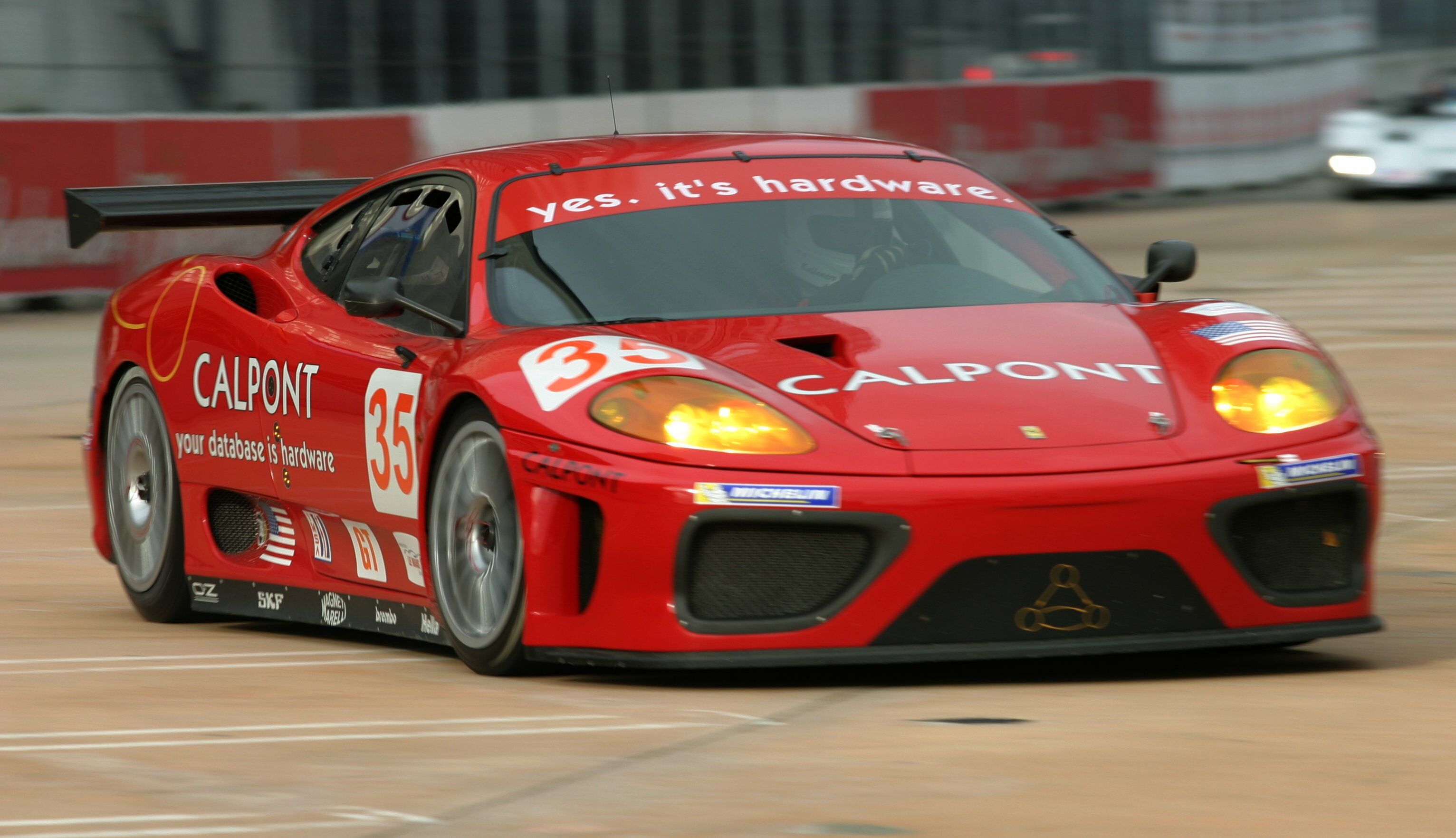 The Calpoint Risi Competizione Ferrari 360 Modena at Miami last time out. Photo: David Haueter.