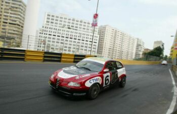 Andre Couto on his way to pole position at Macau in the Alfa Romeo 147