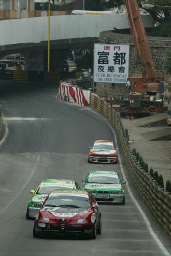 Andre Couto in the Nordauto Alfa Romeo 147 during race one at Guia