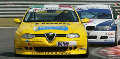 Alessandro Balzan in the Bigazzi Alfa Romeo 156GTA lines up twelth on the grid for tomorrow's opening race at Spa