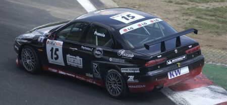 Fabio Francia on his way to two top ten finishes at Spa in the R&M Clever Cats Alfa Romeo 156GTA