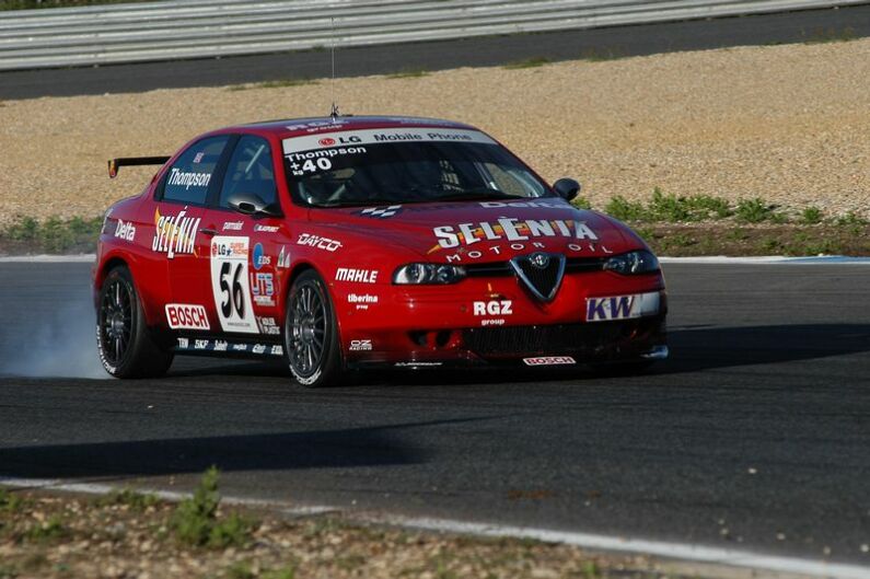 James Thompson, drafted in by Autodelta to strengthen Gabriele Tarquini's title bid, rounds off an Alfa clean sweep by lining up in fourth place