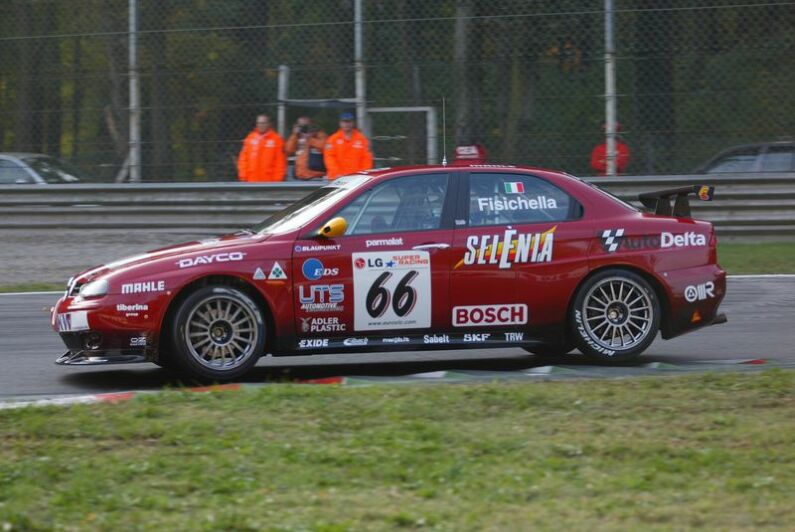 Giancarlo Fisichella, seen here in the first practice sessions, was withdrawn from the race after with his Alfa beyond repairing