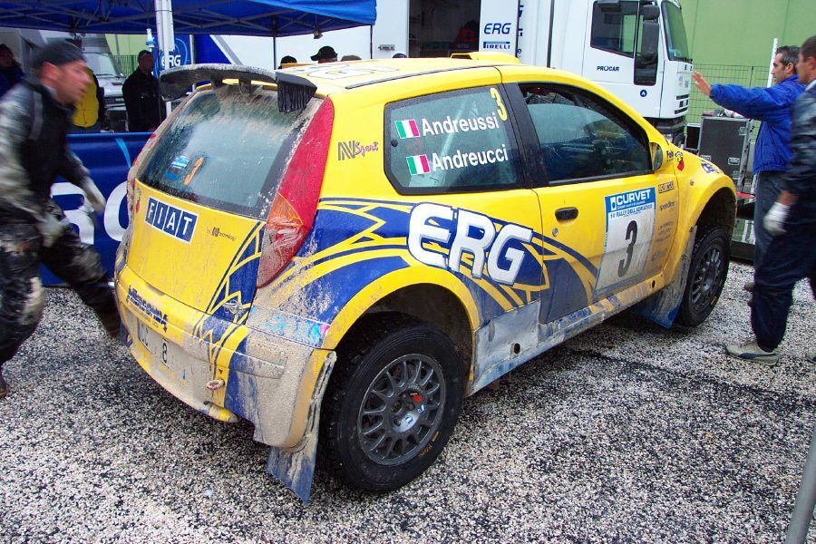 Fiat Punto Abarth Rally on the 2003 Rally Adriatico. Photo: Marco Tenuti