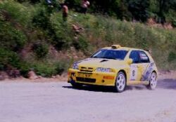 Nejat Avci and zden Yilmaz on their way to class victory with the Fiat Palio Super 1600 on the Interspeed Rally