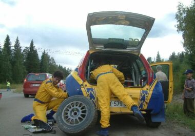 Junior World Rally Championship action from the 2003 Neste Finland Rally