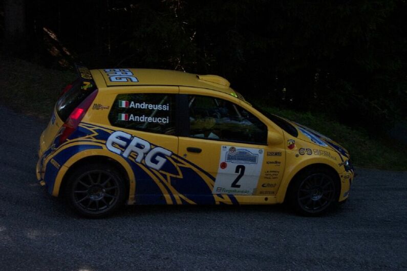 Paolo Andreucci in the Procar Fiat Punto Super1600 lies in a close second place in the Italian Rally Championship going to the Rallye Costa Smeralda. Photo courtesy of Photocris