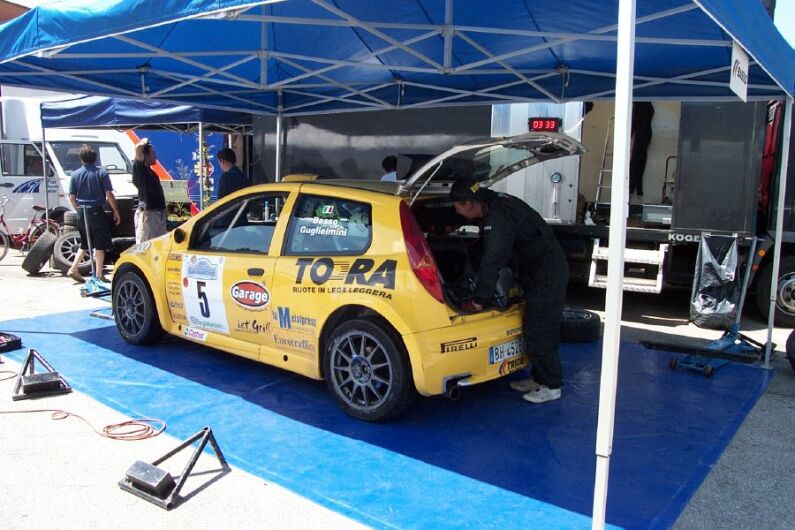 Giandomenico Basso in the Trico Motor Sport Fiat Punto Super1600 leads the Italian Rally Championship going to the Rallye Costa Smeralda. Photo courtesy of Photocris