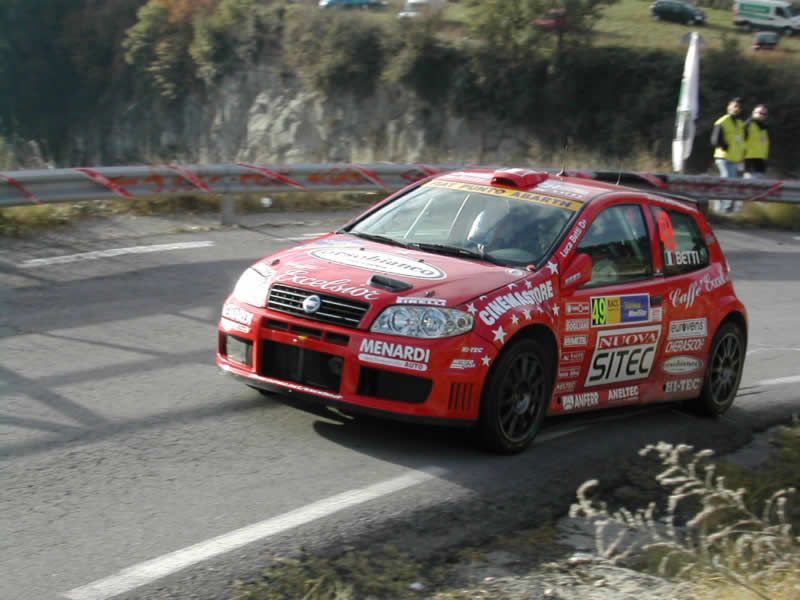 Fiat Punto Abarth RallyS1600 in action on the Catalunya Rally