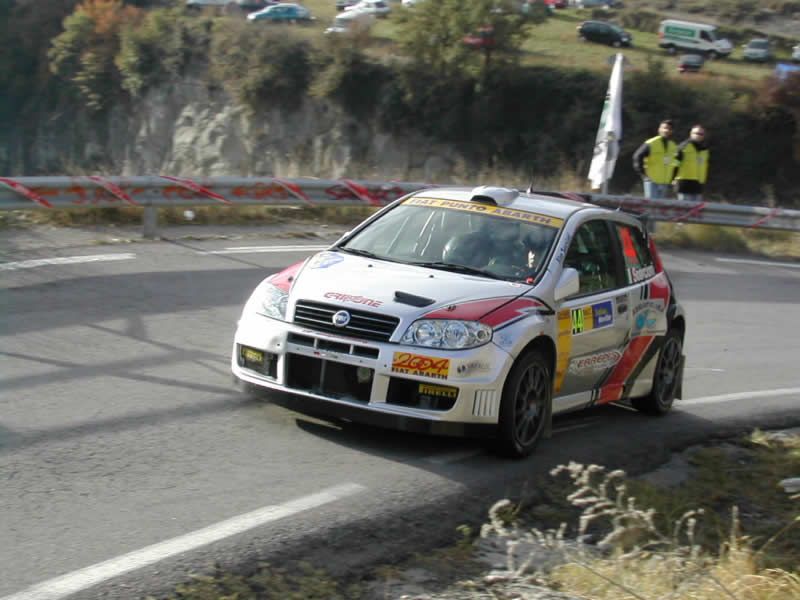 Fiat Punto Abarth RallyS1600 in action on the Catalunya Rally