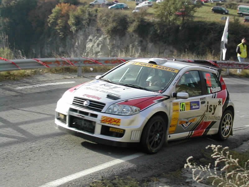 Fiat Punto Abarth RallyS1600 in action on the Catalunya Rally