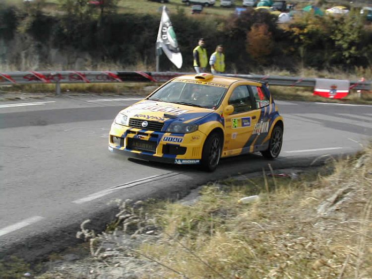 Fiat Punto Abarth RallyS1600 in action on the Catalunya Rally