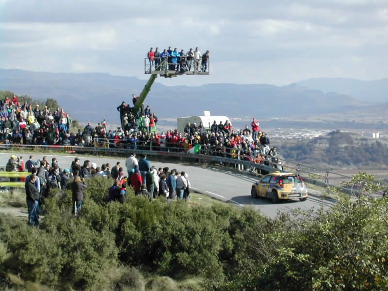 Fiat Punto Abarth RallyS1600 in action on the Catalunya Rally