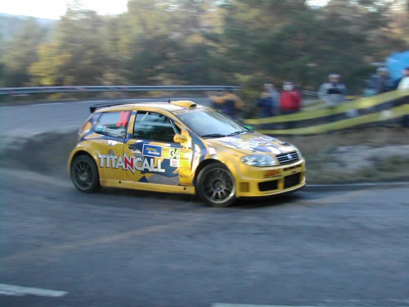 Fiat Punto Abarth RallyS1600 in action on the Catalunya Rally