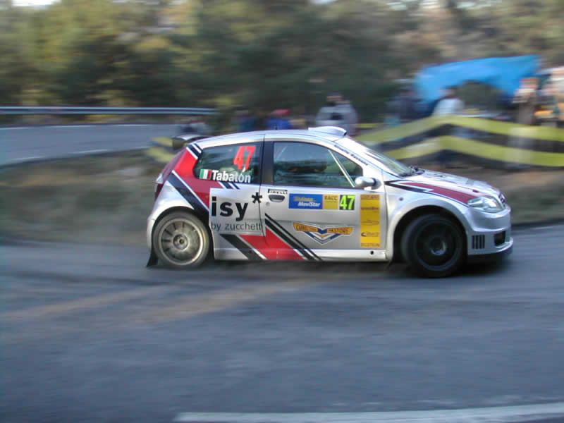 Fiat Punto Abarth RallyS1600 in action on the Catalunya Rally