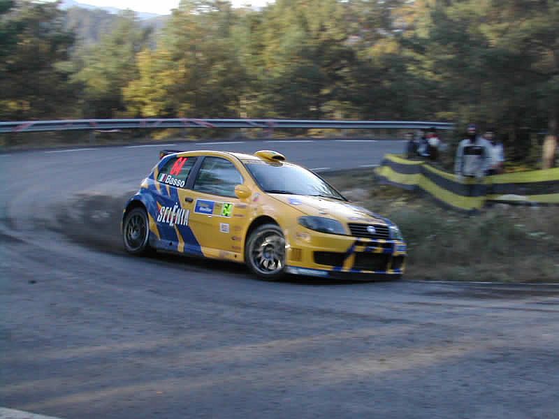 Fiat Punto Abarth RallyS1600 in action on the Catalunya Rally