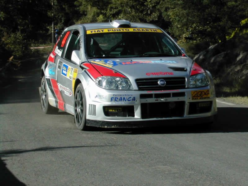 Fiat Punto Abarth RallyS1600 in action on the Catalunya Rally