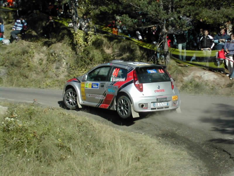 Fiat Punto Abarth RallyS1600 in action on the Catalunya Rally