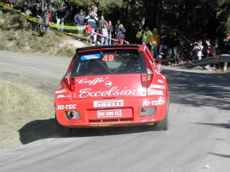 Fiat Punto Abarth RallyS1600 in action on the Catalunya Rally