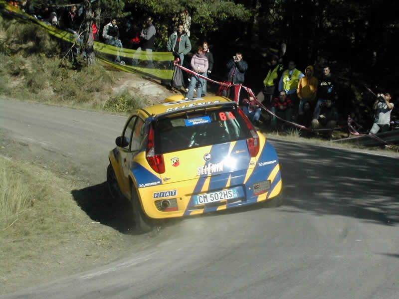 Fiat Punto Abarth RallyS1600 in action on the Catalunya Rally