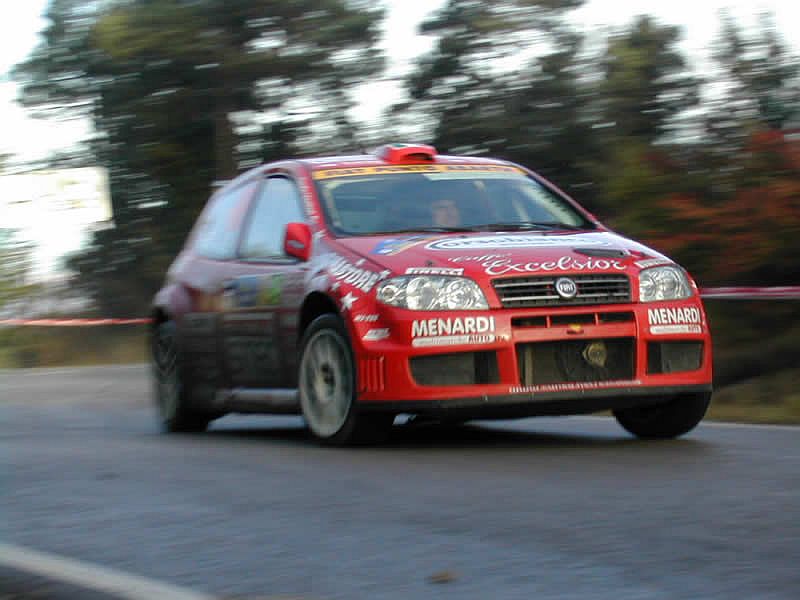 Fiat Punto Abarth RallyS1600 in action on the Catalunya Rally