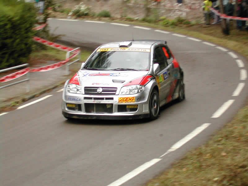 Fiat Punto Abarth RallyS1600 in action on the Catalunya Rally