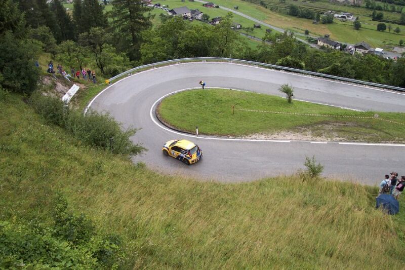 Action from the 24th running of the Rally San Martino di Castrozza e Primiero, the seventh round of the Italian series