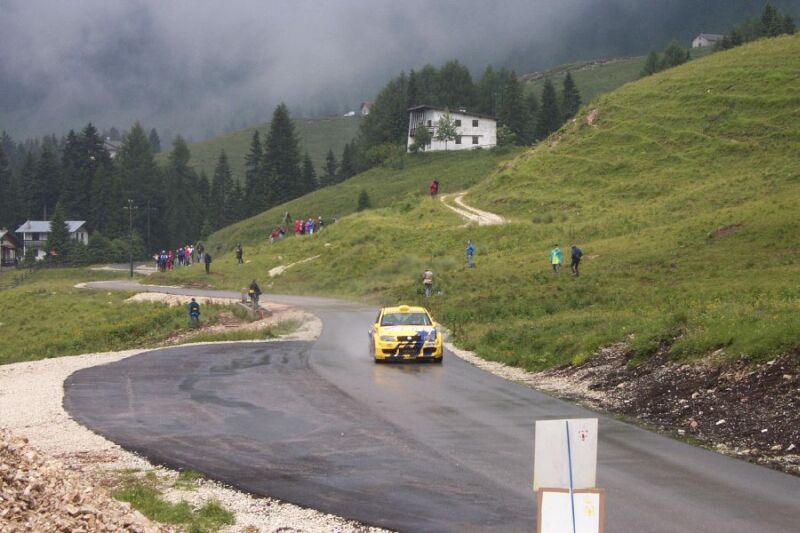 Action from the 24th running of the Rally San Martino di Castrozza e Primiero, the seventh round of the Italian series