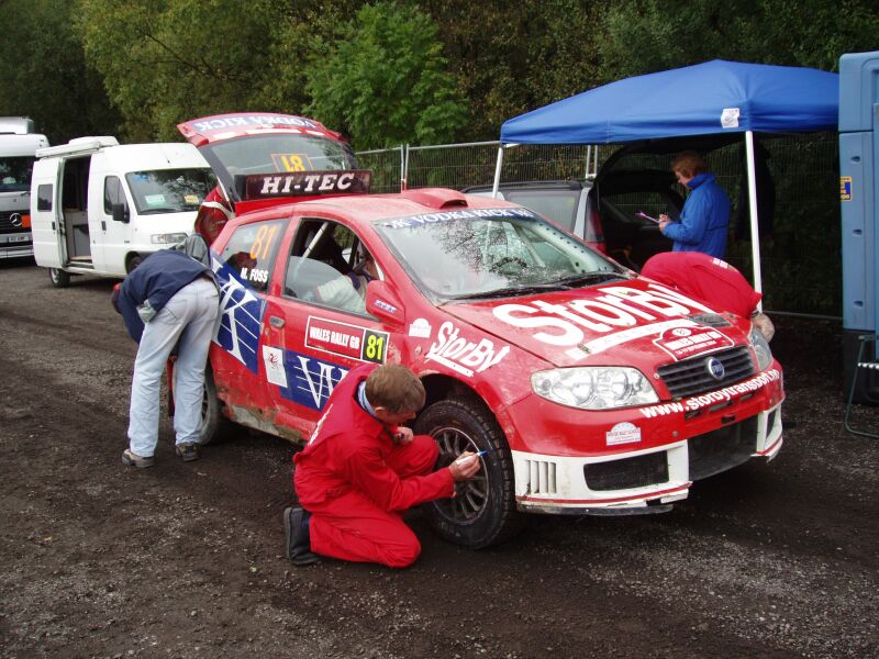 Fiat Punto Abarth action from the 2004 FIA World Rally Championship Wales Rally GB