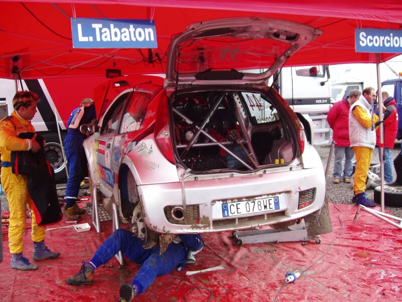 Fiat Punto Abarth action from the 2004 FIA World Rally Championship Wales Rally GB