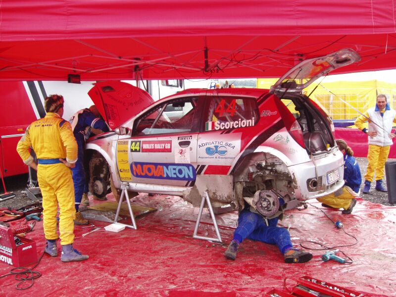 Fiat Punto Abarth action from the 2004 FIA World Rally Championship Wales Rally GB