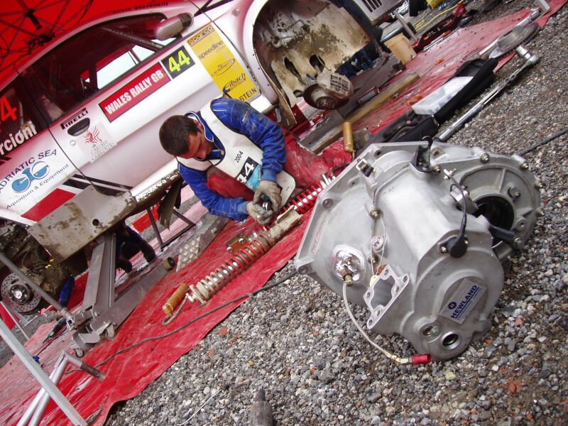 Fiat Punto Abarth action from the 2004 FIA World Rally Championship Wales Rally GB