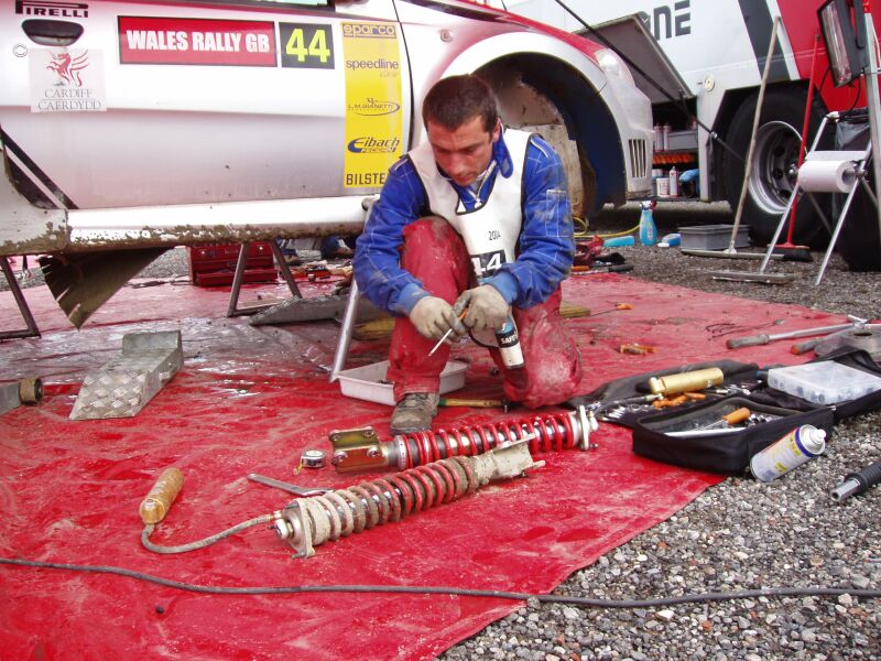 Fiat Punto Abarth action from the 2004 FIA World Rally Championship Wales Rally GB