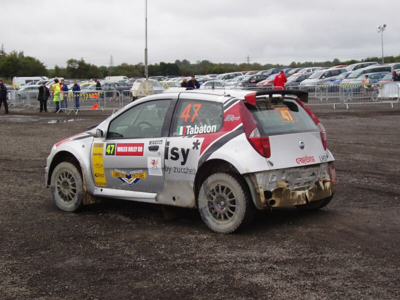 Fiat Punto Abarth action from the 2004 FIA World Rally Championship Wales Rally GB