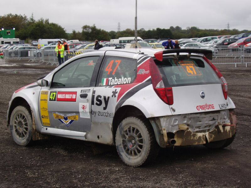 Fiat Punto Abarth action from the 2004 FIA World Rally Championship Wales Rally GB