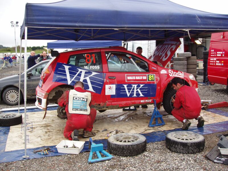 Fiat Punto Abarth action from the 2004 FIA World Rally Championship Wales Rally GB