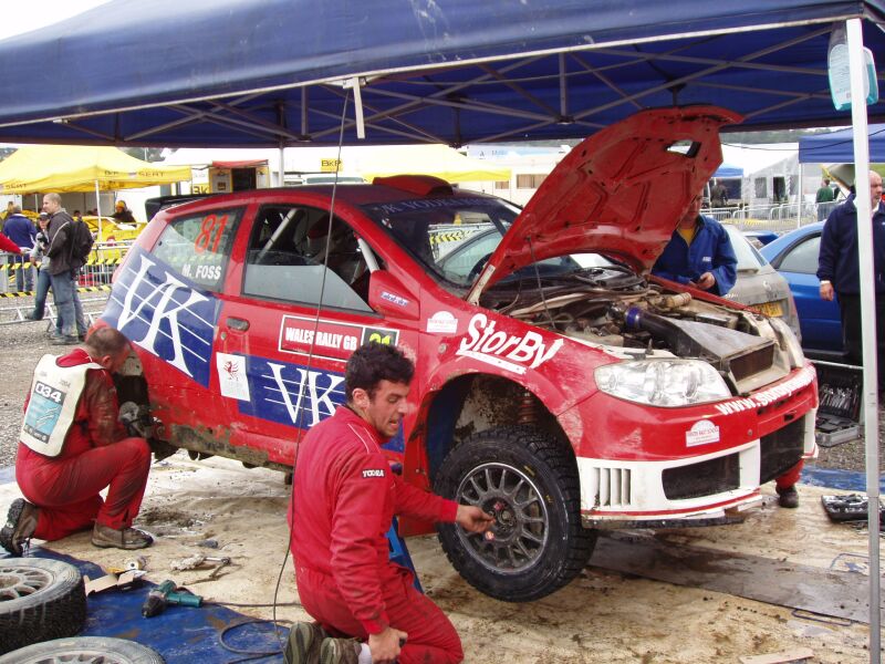 Fiat Punto Abarth action from the 2004 FIA World Rally Championship Wales Rally GB
