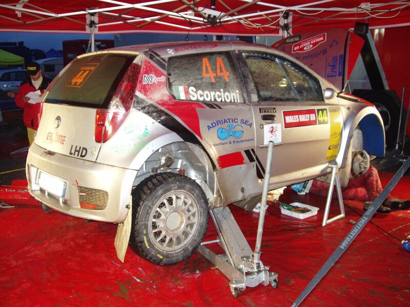 Fiat Punto Abarth action from the 2004 FIA World Rally Championship Wales Rally GB