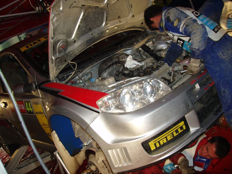 Fiat Punto Abarth action from the 2004 FIA World Rally Championship Wales Rally GB