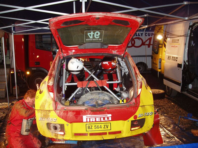 Fiat Punto Abarth action from the 2004 FIA World Rally Championship Wales Rally GB