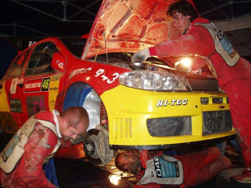 Fiat Punto Abarth action from the 2004 FIA World Rally Championship Wales Rally GB