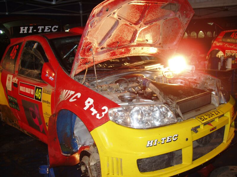 Fiat Punto Abarth action from the 2004 FIA World Rally Championship Wales Rally GB